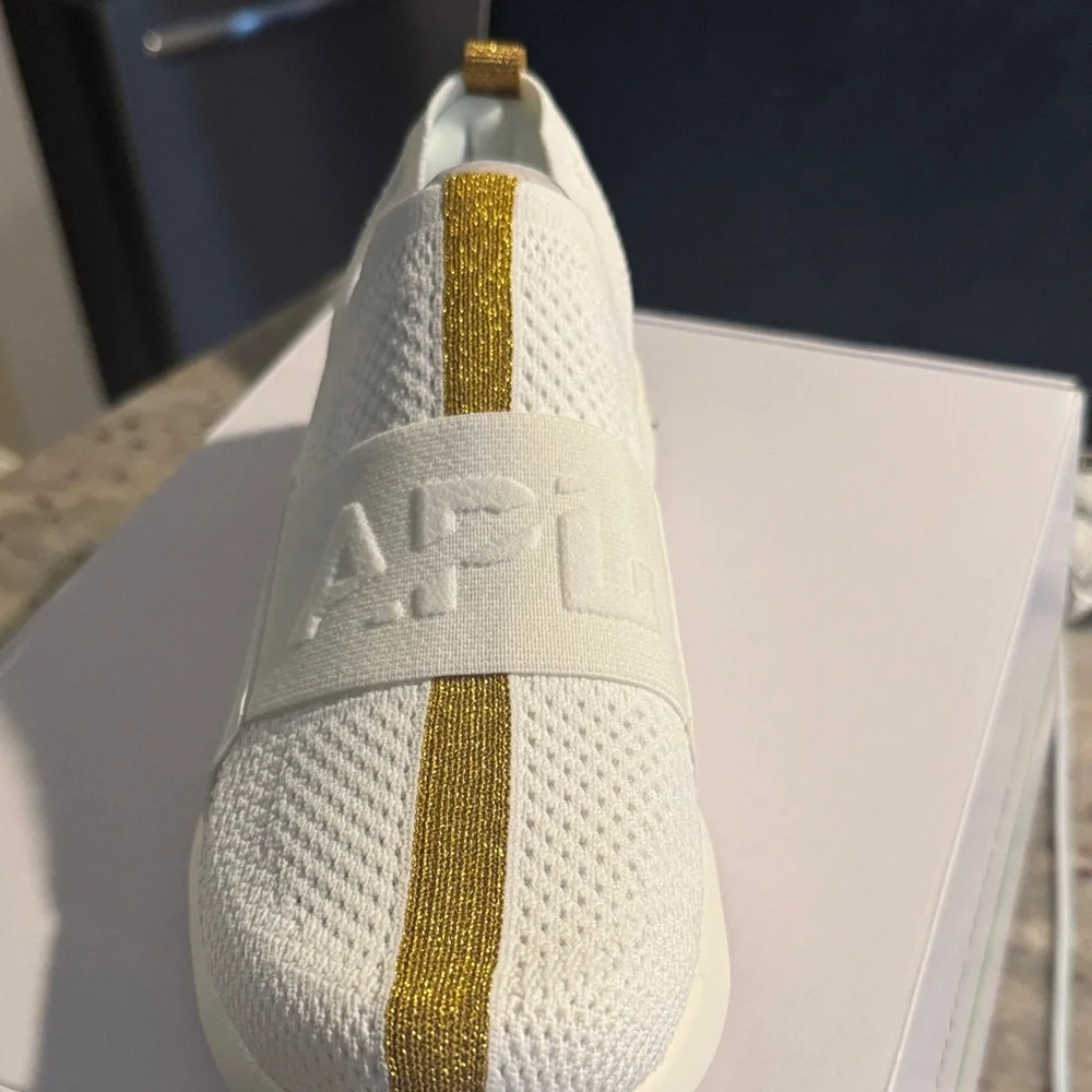 APL Ivory and Gold TechLoom Bliss Sneakers - Picture 8 of 10